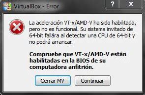 System Acceleration Error VirtualBox 的图像结果