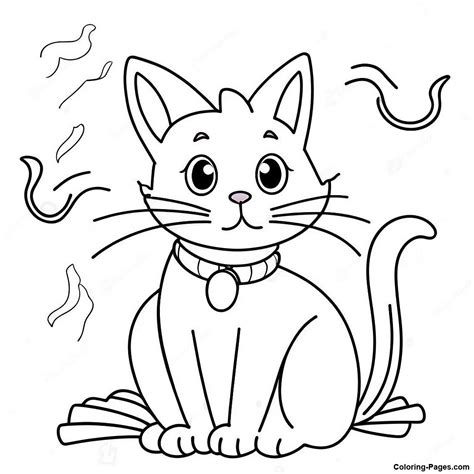 Hocus Pocus Black Cat Coloring Page | Coloring-Pages.com