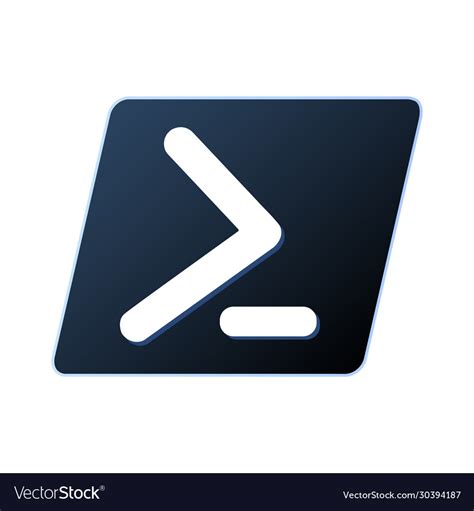 Emblem powershell Royalty Free Vector Image - VectorStock