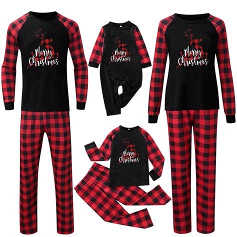 Family Christmas Matching Pajamas Set,2022 Christmas Xmas Classic Plaid ...