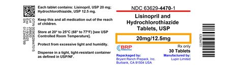 LISINOPRIL AND HYDROCHLOROTHIAZIDE TABLETS USP