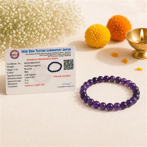 Buy Spiritual Amethyst Bracelet | Protection & Spirituality | Vaidik Talk