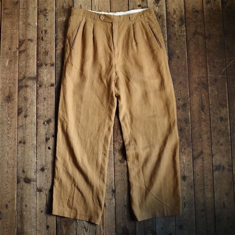 Post Punk! European 1980’s Linen Trousers W32 ヨーロッパ リネン スラックス トラウザー ...