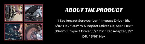 Mass Pro CIC (Taiwan Quality) PROFESSIONAL IMPACT DRIVER SET Impact ...