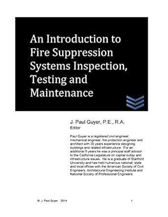 Buy An Introduction to Fire Suppression Systems Inspection, Testing and ...