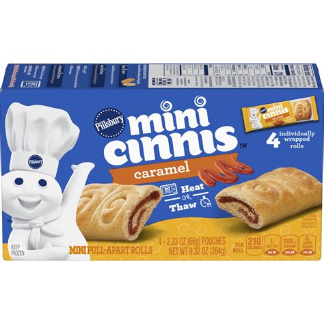 Pillsbury Mini Cinnis, Pull-Apart Caramel Rolls, 4 Rolls, 9.32 oz ...