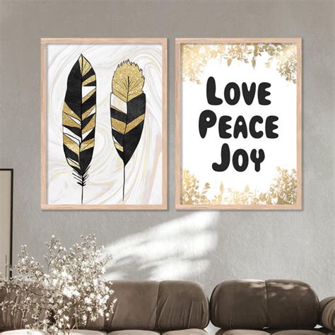 Kotart Modern Minimalist Motivational Quotes Wall Art Set of 2 Framed ...
