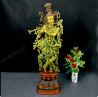 Brass Lord Krishna Idol Statue - 30 Inches | Garuda Life