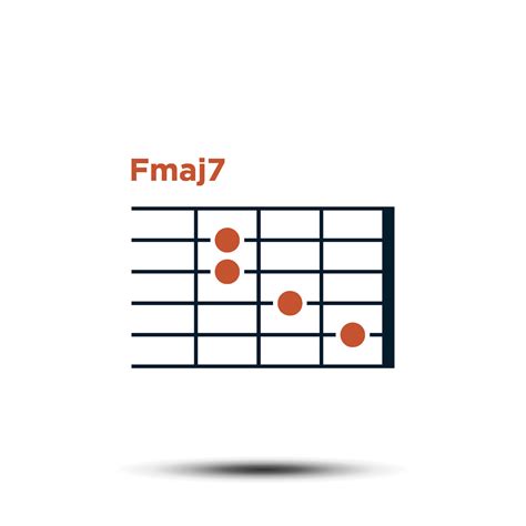 Fmaj7, Basic Guitar Chord Chart Icon Vector Template 42585587 Vector ...