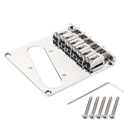 LOOM TREE® Chrome 6 Saddle Ashtray Bridge Tailpiece for Telecaster Tele ...