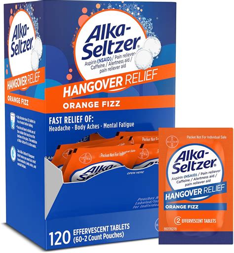 Amazon.com: Alka-Seltzer Hangover Relief Tablets, Fast Relief Starts in ...