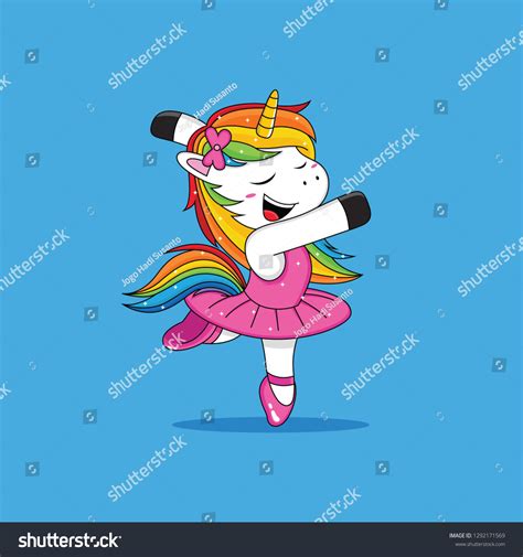 Unicorn Ballet Cartoon Stock Vector (Royalty Free) 1292171569 ...