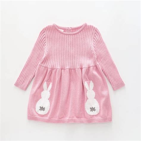 Cotton-tail, Baby Girl Pink Knit Dress - Ollies Place Kidswear