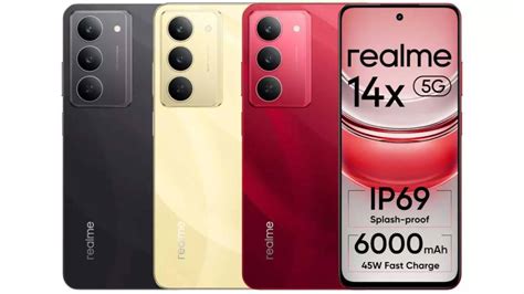 Realme 14X 5G smartphone with 6000 mAh battery, IP68 + IP69 ratings ...