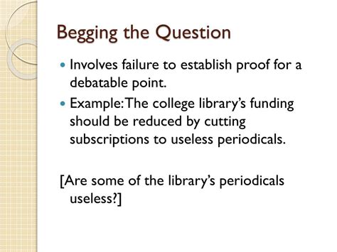 Begging the Question Examples 的图像结果