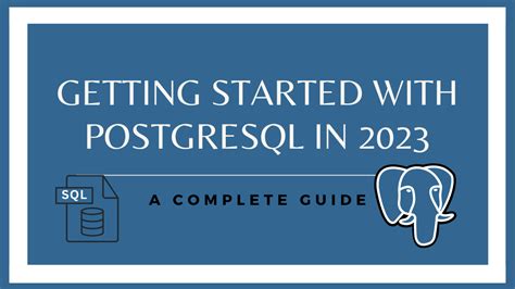 PostgreSQL Getting Started 的图像结果