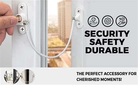 HASTHIP® Child Safety Window Lock Chain Door Latch with Key Window ...