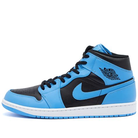 Air Jordan 1 Mid University Blue, Black & White | END. (GB)