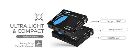 Orei Hdmi Extender Ultrahd Over Single Cat6/Cat7 Cable 4K @ 60Hz With ...