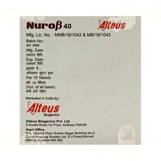 Nuro Beta 40 MG | Order Nuro Beta 40 MG Tablet Online at Truemeds