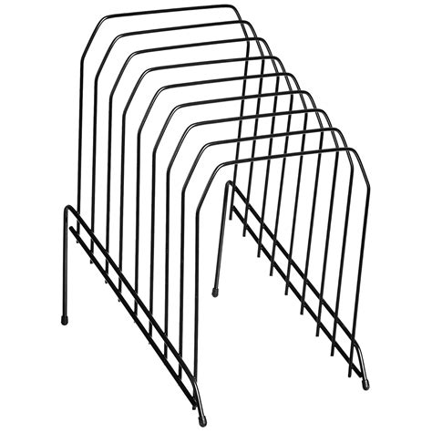 Amazon Basics 8-Tier Wire Step File Organizer, Black, 2-Pack : Amazon ...