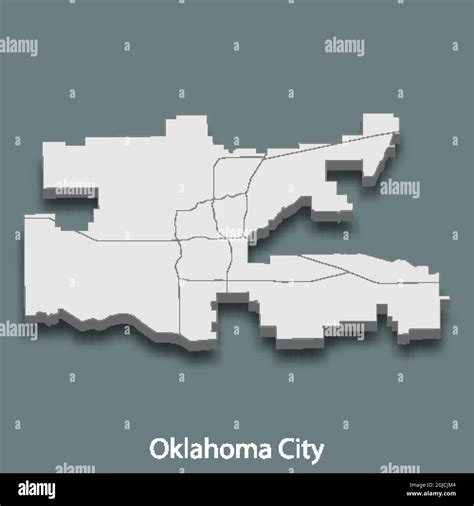 3d isometric map of Oklahoma City is a city of United States, vector illustration Stock Vector ...