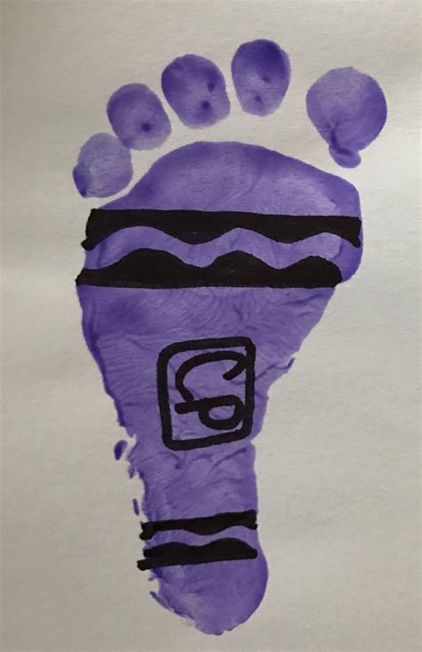 My First Crayon Infant footprint I do for my infant classroom for Back ...