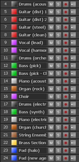 Image result for Cakewalk Track Color