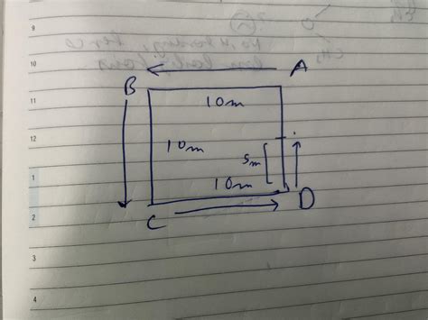 A student starts moving on a path along the boundary of a square garden ...