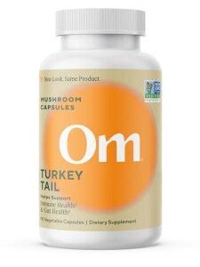 Turkey Tail Mushroom Superfood - 90 Vegetable Capsules - Om Mushroom ...
