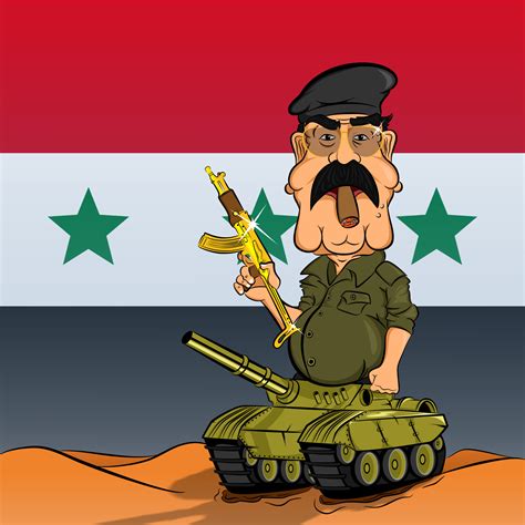 ArtStation - saddam hussein caricature