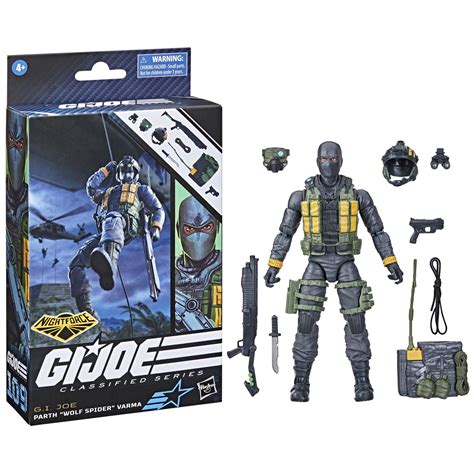 G.I. Joe Classified Series Night Force Parth Wolf Spider Action Figure ...