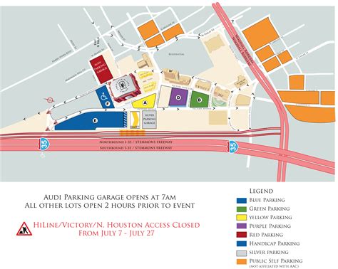 Directions to American Airlines Center Parking Spots in Houston Downtown