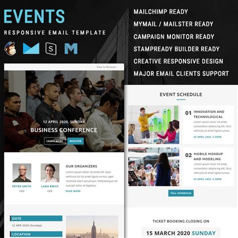 Image result for Email Design Examples for Multiple Events