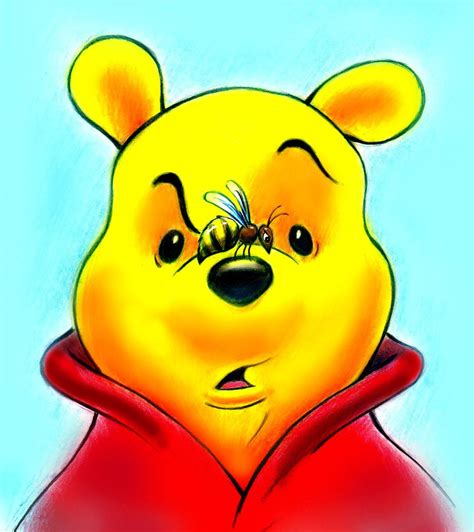 Download Disney Winnie The Pooh With A Bee Wallpaper | Wallpapers.com
