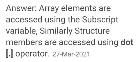 which operator is used to access members of a structure? give an ...