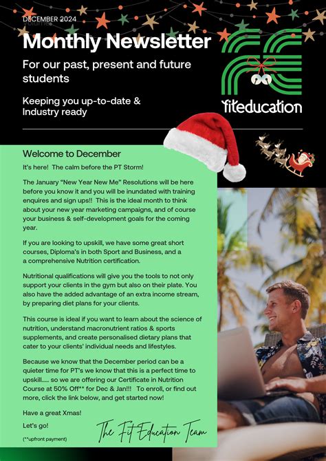 December Newsletter 2024 - Fit Education