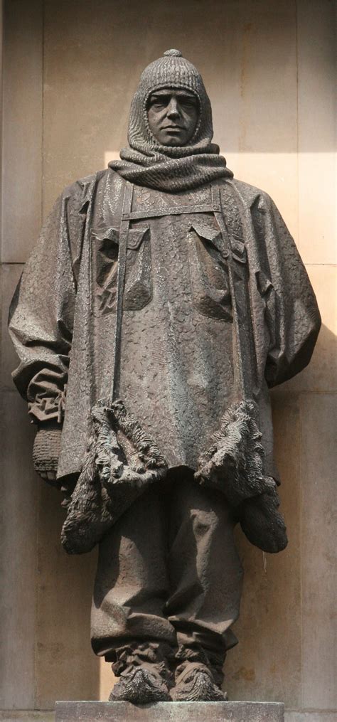 Ernest Shackleton - a statue at the Royal Geographical Society designed ...
