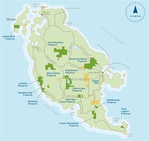 San Juan Islands Map Map Of San Juan Island, Washington Showing