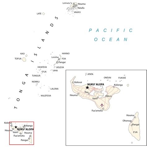 Map of Tonga - GIS Geography