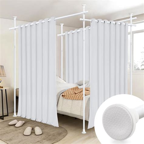 Amazon.com: Room Divider Curtain Rod - 4-10ft(H) 28-171inch(W) No ...