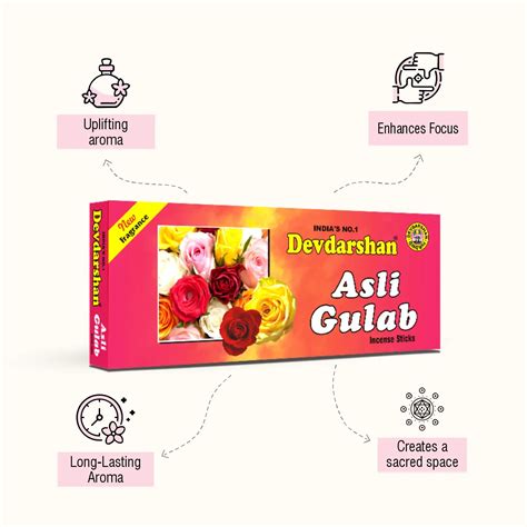 Buy Asli Gulab Incense Sticks - Long-Lasting Floral Bliss – DevDarshan ...