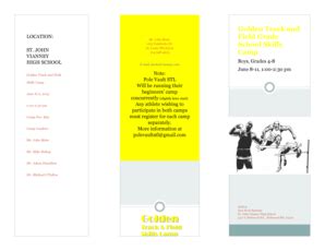 Fillable Online Flyer for Skills Camp - St. John Vianney High School ...