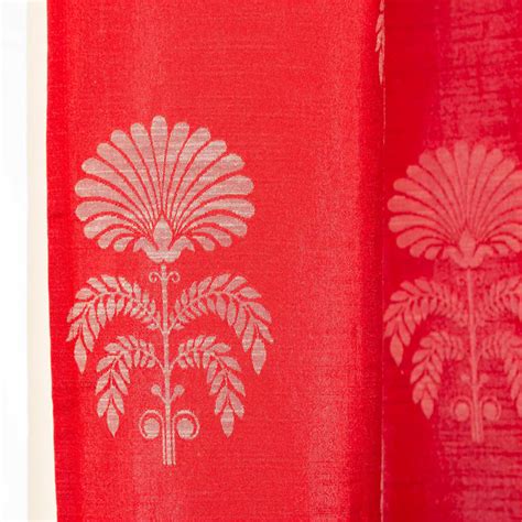 Buy Jade Stria Red Jacquard Door Curtain- 110 x 225 cm from Home Centre ...