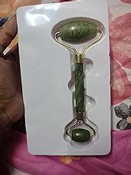 Lukzer Smooth Facial Roller & Massager Natural Massage Jade Stone for ...