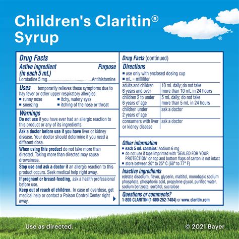 Claritin Children's 24 Hour Allergy Medicine for Kids, Non-Drowsy ...