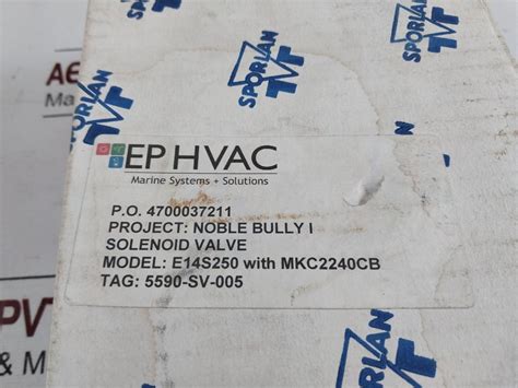 Sporlan E14S250 Solenoid Valve – Aeliya Marine Tech