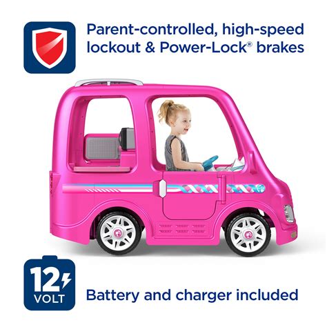 Buy Power Wheels Barbie Dream Camper, Battery Powered 12V Ride On ...