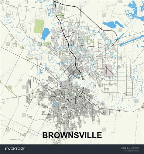 Brownsville Texas Area Map Brownsville Map Art Print Free
