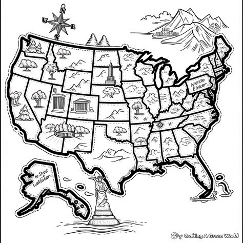 State Map Coloring Pages/big Printable United States Map